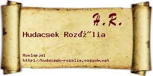 Hudacsek Rozália névjegykártya