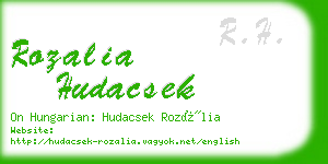 rozalia hudacsek business card